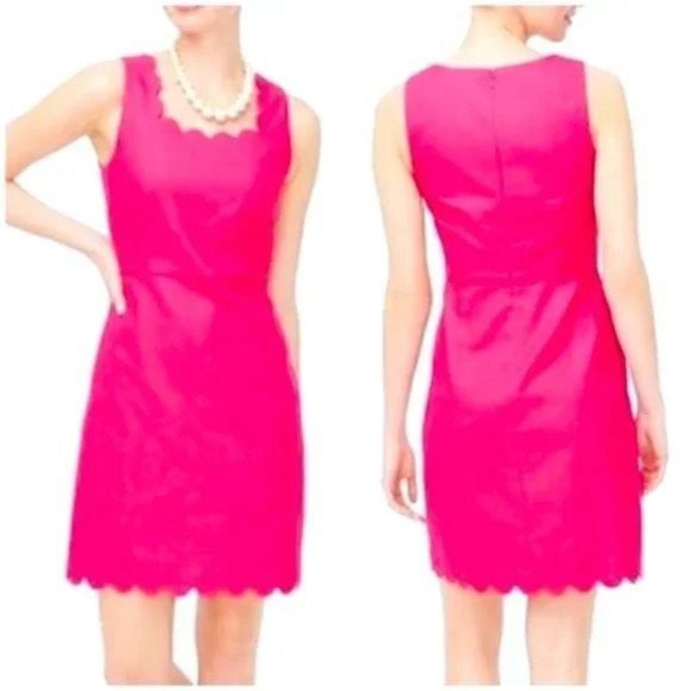 ✨J. Crew Scalloped basketweave square-neck dress✨